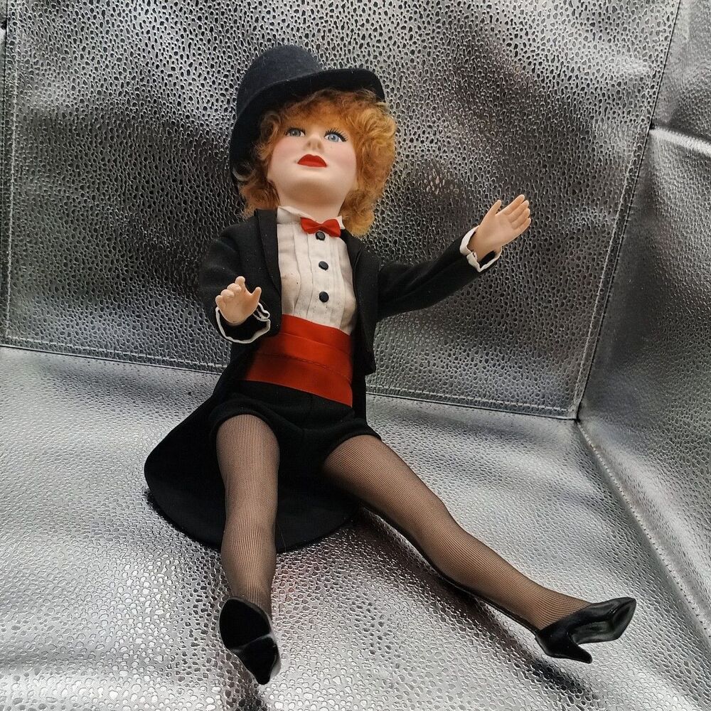 1985 Effanbee Lucille Ball Vinyl Doll – Magician Cabaret Outfit Top Hat 16"